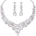 Jewelry, Eyewear, Watches & Accessories Fashion Jewelry Fashion Jewelry Sets High Quality 18k Gold Plated Crystal Teardrop Cluster Statement Women Wedding Bridal Necklace Dangle Earrings Jewelry Set