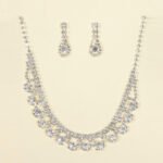 Best Selling Vintage Style Brass Jewelry Set Water Drop Necklace Earring Jewellery Sets for Women