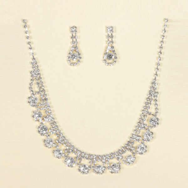 Best Selling Vintage Style Brass Jewelry Set Water Drop Necklace Earring Jewellery Sets for Women