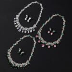 Luxury Women's Bridal Wedding Necklace Earrings Jewelry Set with White Green Cubic Zircon CN10909 Costume Accessories - Image 5