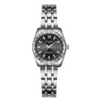 Black Dial Silver Band Women 10#