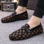 Men's Casual Loafers with Plaid Pattern - Image 3