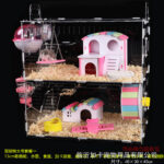 Acrylic Hamster Cage Transparent Double-Layer Large Villa - Image 21