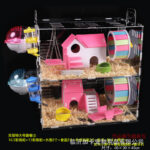 Acrylic Hamster Cage Transparent Double-Layer Large Villa - Image 23