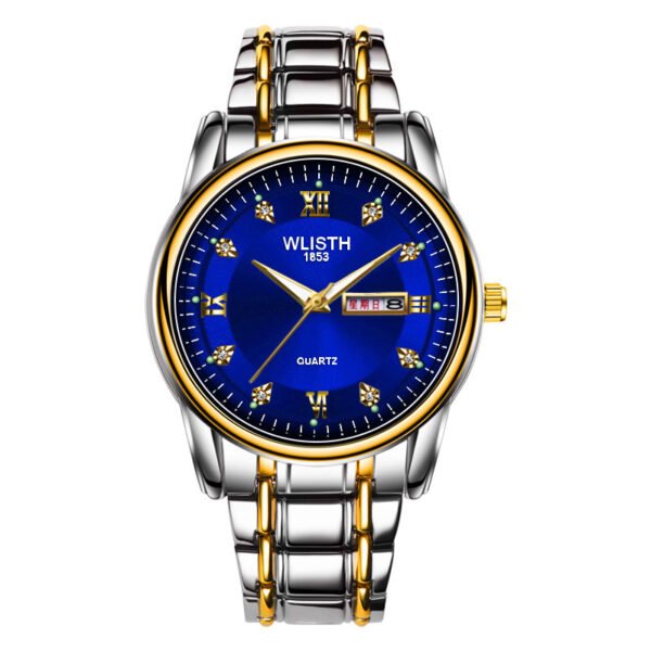 506 Blue Dial Gold Tone Band 6