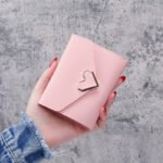 Vintage Metal Heart Short Wallet for Women