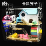 Acrylic Hamster Cage Transparent Double-Layer Large Villa