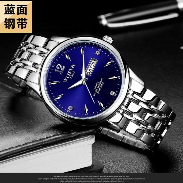 Silver Case Men's Blue Dial 2#
