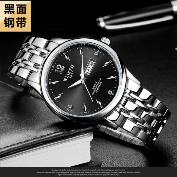 Silver Case Men's Black Dial 3#