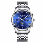 Silver Case Blue Dial Steel Strap #3