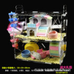 Acrylic Hamster Cage Double Layer Transparent Villa for Golden Bear, Castle Toy Set - Image 16
