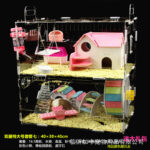 Acrylic Hamster Cage Double Layer Transparent Villa for Golden Bear, Castle Toy Set - Image 18