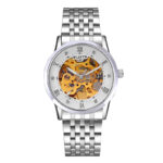 Silver Bezel White Dial Steel Strap 7#