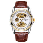 Skeleton Men's Watch Waterproof Luminous Business Belt Transparent Bottom - Image 3