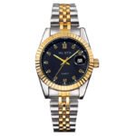 Black Dial Gold Tone Band Women's 10#