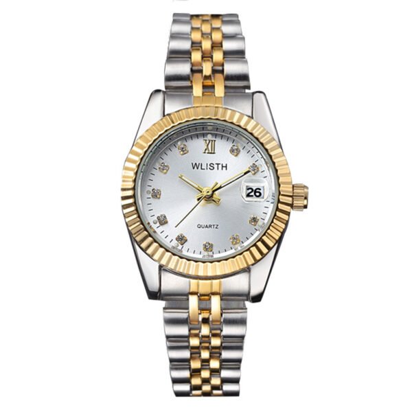White Dial Gold Tone Band Women's 4#