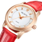 White Dial Red Strap Women's 7#