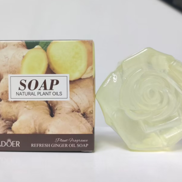 SADOER Fresh Ginger Essential Oil Soap (Includes Bubble Net)