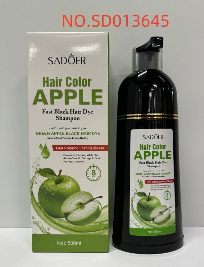 HB3604-sadoer-green-apple-black-hair-dye-natural-black SADOER Green Apple Black Hair Dye (Natural Black) - Image 1