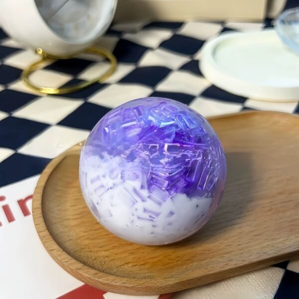 Crushed Ice Handmade Ball Purple