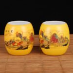 High White Yellow Base Waist Drum Old Man Bare Cup (No Handle