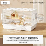 Hamster Cage Large Luxury Villa for Syrian Hamster 47cm Base Cage Cheap Large House Supplies Set - Image 12
