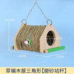 Parrot Straw Tunnel Hideout Toy Climbing Bird Cage Decoration for Cockatiel Lovebird Budgie Pet Supplies - Image 9