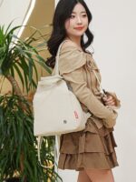 Crossbody Bag Women's Solid Color Fabric Multi-functional Handbag Backpack - Image 5