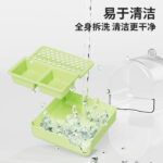 Parrot Bathroom Box External Anti-Splash Bird Feeder for Budgies, Peony, Cockatiels Large Bird Nest Cage Bathroom Box - Image 4