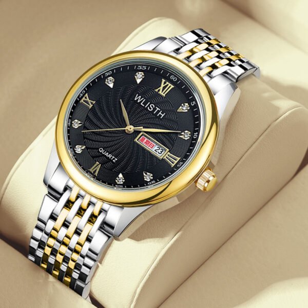 6205 Gold Tone Band Black Dial 2