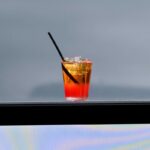 Iced Black Tea Drink With Adhesive Pad