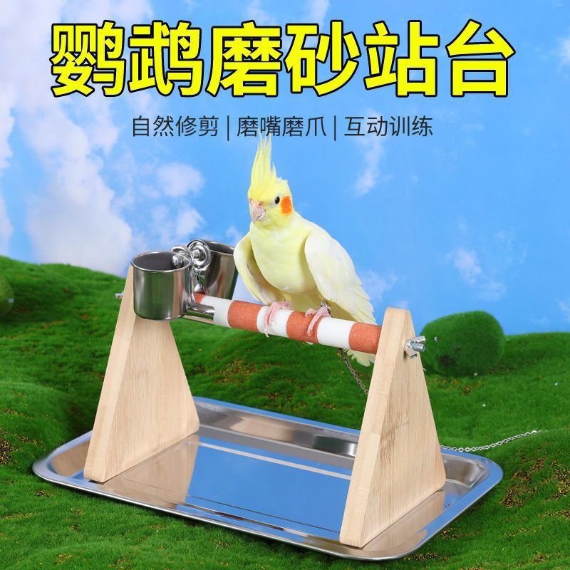 O1CN012aO7Fq2GEGpNfXtAz_2215119898983-0-cib.jpg Parrot Play Stand Perch Platform Solid Wood Swing - Image 1