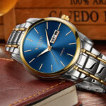 Genuine Men's Business Quartz Watch Single/Dual Calendar Waterproof Steel Band - Image 2