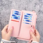 2021 New Style Women's Long Multifunctional Wallet with Multiple Card Slots, Zipper Closure, Student Card Holder, Clutch Bag - Image 3