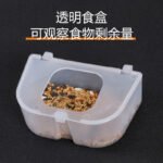 Bird Seed Box Anti-Splash with Lid Pigeon Feeder Plastic Bird Food Container Hanging Water Bowl Cockatiel Parrot Feeding Trough - Image 4