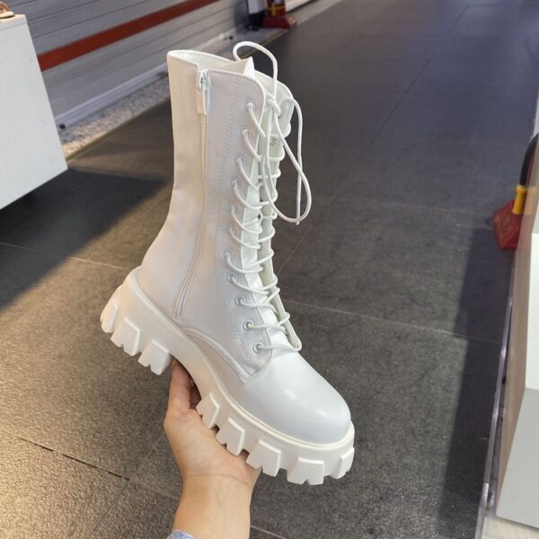 Women's Ankle Boots Martin Boots Chunky Heel Platform Lace-up Short Boots