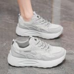 Women's Breathable Mesh Casual Sneakers with Thick Sole - Image 3