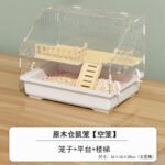 Hamster Cage Transparent Panoramic Large Space Wooden Bite-Proof Luxury Villa - Image 21