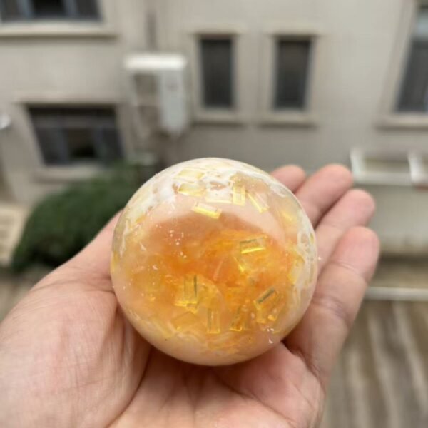 Crushed Ice Handmade Ball Orange