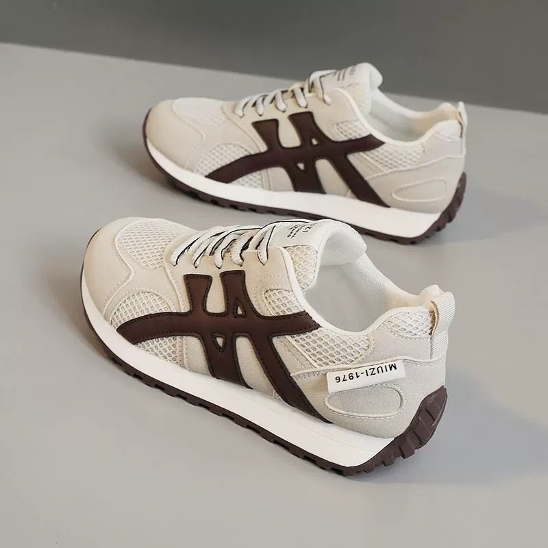 O1CN013f3i711arvPqiYxJC_2217755913384-0-cib.jpg Spring New Women's Breathable Mesh Agni Shoes Korean Style Thick Sole Sports Casual Running Dad Shoes - Image 1