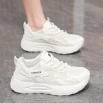 Women's Breathable Mesh Casual Sneakers with Thick Sole