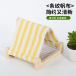 Parrot Tent Wooden Cabin Summer Breathable Hideaway Rest Interactive Platform Chew-resistant Bird Nest Bird Cage Accessories - Image 3