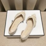 Women's Pointed Toe Flats - Pearl Embellished Slip-On Shoes - Image 5