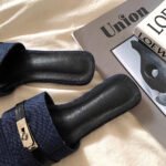 Women's Retro Denim Sandals with Buckle - Image 3
