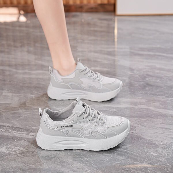 Women's Breathable Mesh Casual Sneakers with Thick Sole