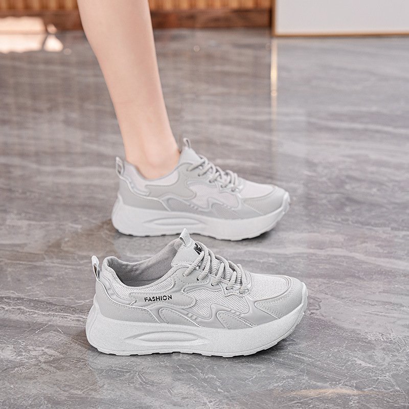 O1CN0155BvhV1arvKtaPF0t_2217755913384-0-cib.jpg Women's Breathable Mesh Casual Sneakers with Thick Sole - Image 1