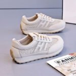 Summer Women's Dad Shoes Korean Style Thick Sole Breathable Soft Sole Casual Sports Shoes Mesh Panel Shoes - Image 3