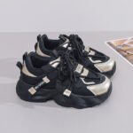 Korean Style Dad Sneakers Women's Casual Running Shoes Thick Sole Height Increasing Shoes