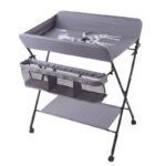 Baby Diaper Changing Table with Bath, Massage, and Touch, 3-Level Adjustable, Metal Frame - Image 5