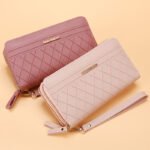 Women's Long Wallet 2024 New Style Korean Simple Double Zipper Coin Purse Multi-card Holder - Image 4
